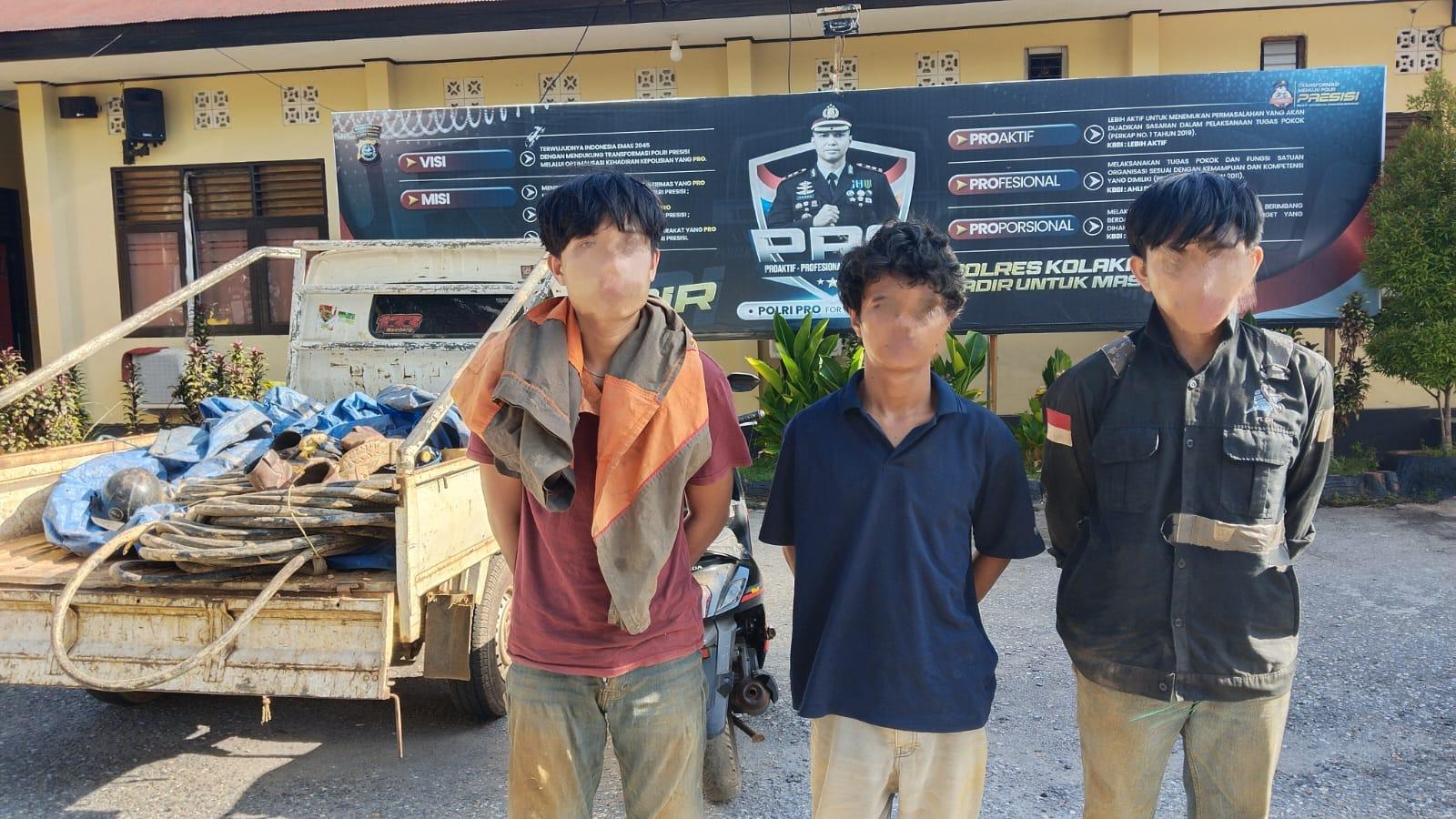 3 Pria Tertangkap Tangan saat Curi Tembaga di Kolaka Sulawesi Tenggara – Portal Kendari