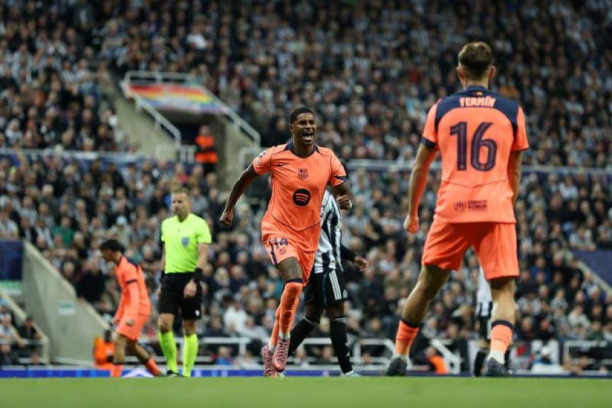Dua gol Rashford antar Barcelona tekuk Newcastle 2-1