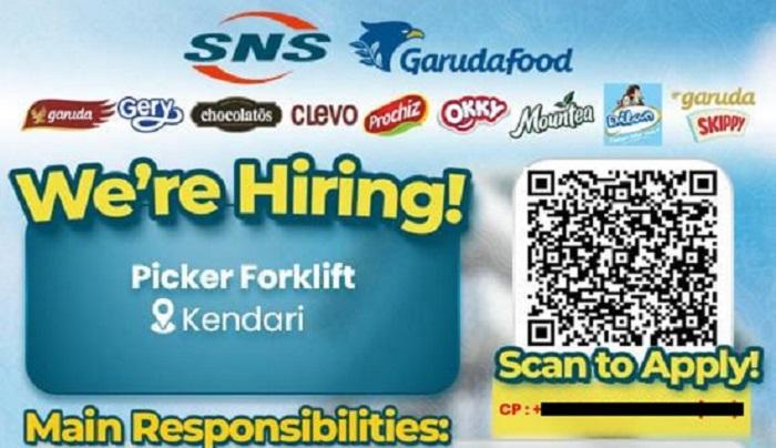 Link Loker Karyawan Tetap Garudafood Kendari Sulawesi Tenggara, Rekrutmen Picker Forklift – Portal Kendari